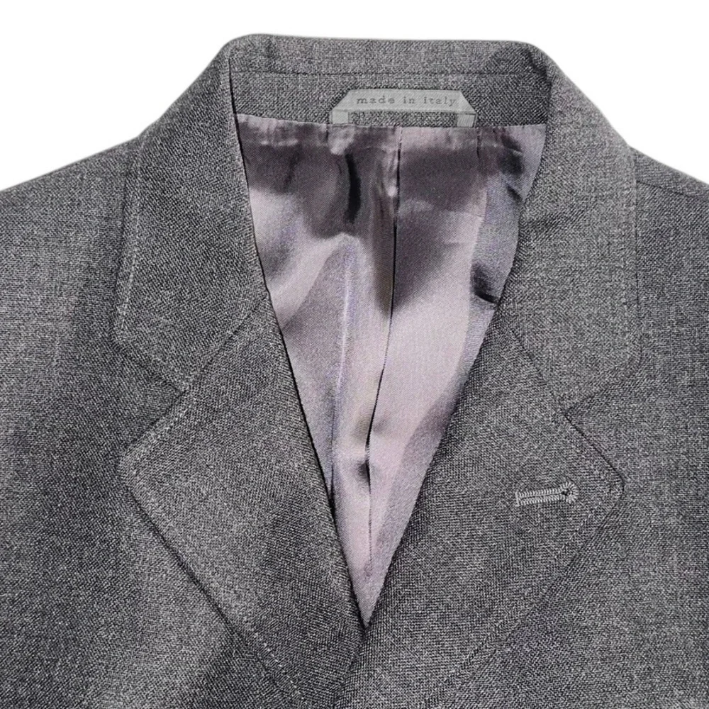 John Varvatos Made in Italy 100% Wool Gray Belted Blazer Sport Coat Jacket ~ 40R - Picture 6 of 12